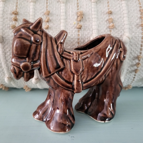 Other Vintage Clydesdale Horse Porcelain Planter Amish Poshmark